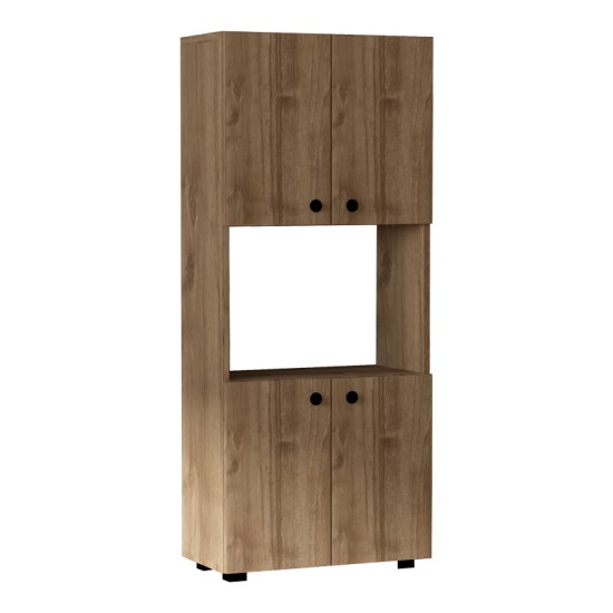 Στήλη Guzel  σε καρυδί απόχρωση 60x31.4x140εκ