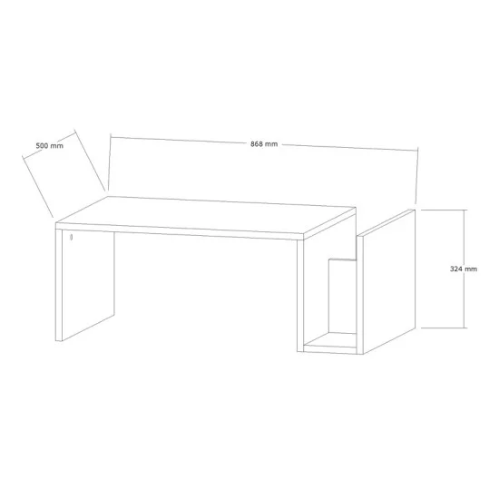 Τραπέζι σαλονιού Poko σε oak απόχρωση 86.8x50x32,4εκ Τραπέζι σαλονιού Poko σε oak απόχρωση 86.8x50x32,4εκ
