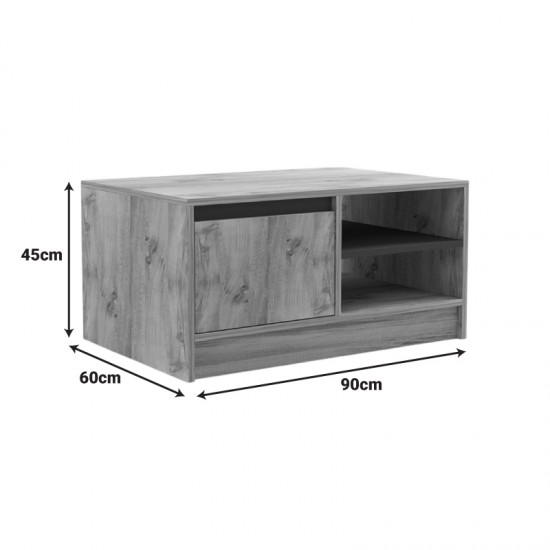 Τραπέζι σαλονιού Narli  σε oak απόχρωση 90x60x45εκ
