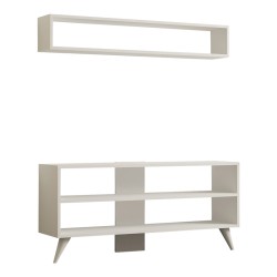 Σύνθετο σαλονιού Prestige  σε λευκή απόχρωση 120x29,6x50εκ