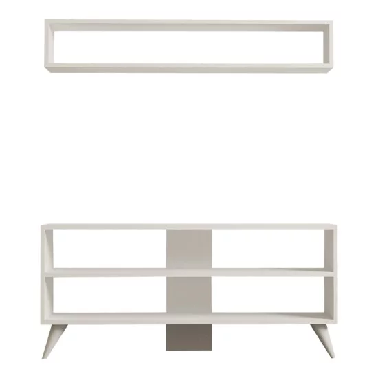 Σύνθετο σαλονιού Prestige  σε λευκή απόχρωση 120x29,6x50εκ