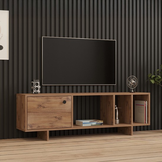 Έπιπλο τηλεόρασης Mueble σε sonoma απόχρωση 140x29x45εκ Έπιπλο τηλεόρασης Mueble σε sonoma απόχρωση 140x29x45εκ