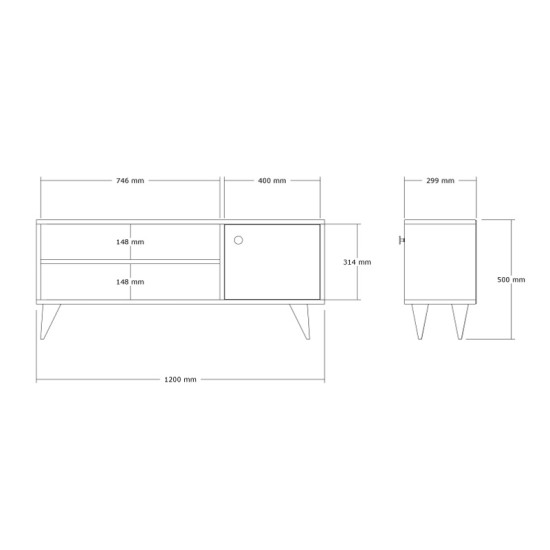 Έπιπλο τηλεόρασης Wison σε oak απόχρωση 120x29x50εκ Έπιπλο τηλεόρασης Wison σε oak απόχρωση 120x29x50εκ