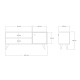 Έπιπλο τηλεόρασης Wison σε oak απόχρωση 120x29x50εκ Έπιπλο τηλεόρασης Wison σε oak απόχρωση 120x29x50εκ