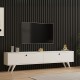 Έπιπλο τηλεόρασης Jate σε λευκή απόχρωση 160x25x40εκ Έπιπλο τηλεόρασης Jate σε λευκή απόχρωση 160x25x40εκ
