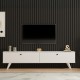 Έπιπλο τηλεόρασης Jate σε λευκή απόχρωση 160x25x40εκ Έπιπλο τηλεόρασης Jate σε λευκή απόχρωση 160x25x40εκ