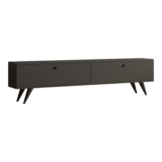 Έπιπλο τηλεόρασης Jate σε ανθρακί απόχρωση 160x25x40εκ Έπιπλο τηλεόρασης Jate σε ανθρακί απόχρωση 160x25x40εκ