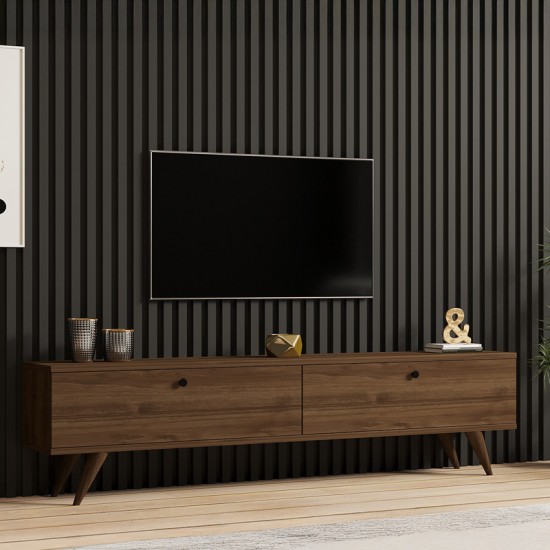 Έπιπλο τηλεόρασης Jate σε καρυδί απόχρωση 160x25x40εκ Έπιπλο τηλεόρασης Jate σε καρυδί απόχρωση 160x25x40εκ