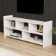 Έπιπλο τηλεόρασης Kapri σε λευκή απόχρωση 120x28x55εκ Έπιπλο τηλεόρασης Kapri σε λευκή απόχρωση 120x28x55εκ