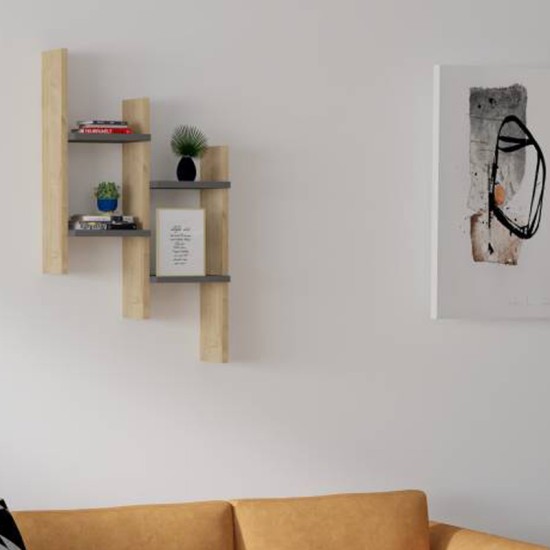 Ραφιέρα τοίχου Tabal σε oak απόχρωση 49.4x14.5x85εκ Ραφιέρα τοίχου Tabal σε oak απόχρωση 49.4x14.5x85εκ
