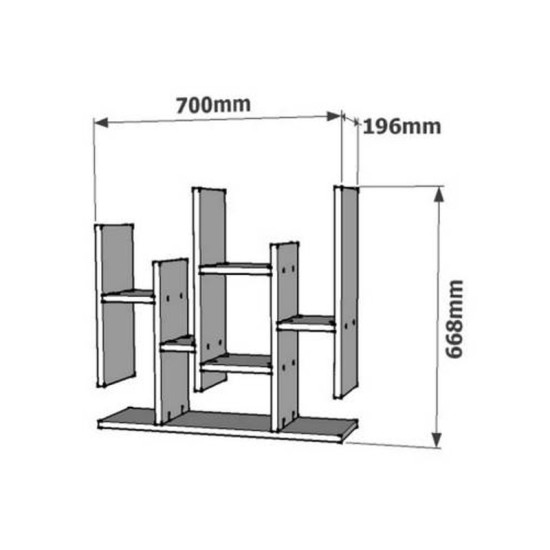Ραφιέρα τοίχου Bemba σε καρυδί απόχρωση 70x19,6x68,8εκ Ραφιέρα τοίχου Bemba σε καρυδί απόχρωση 70x19,6x68,8εκ