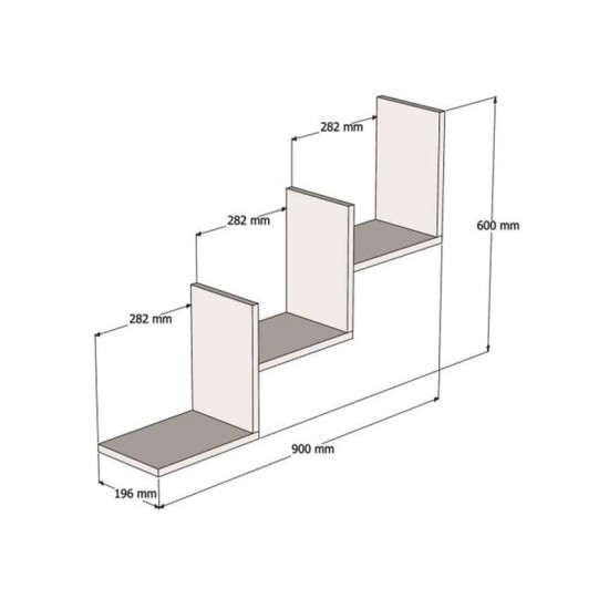Ραφιέρα τοίχου Mauer σε ανθρακί απόχρωση 90x19,6x60εκ Ραφιέρα τοίχου Mauer σε ανθρακί απόχρωση 90x19,6x60εκ