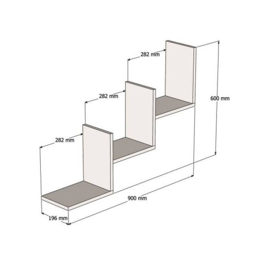 Ραφιέρα τοίχου Mauer σε καρυδι απόχρωση 90x19,6x60εκ Ραφιέρα τοίχου Mauer σε καρυδι απόχρωση 90x19,6x60εκ