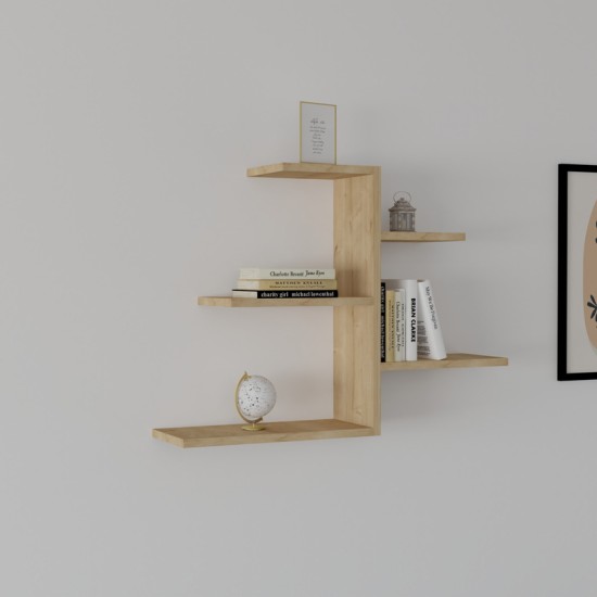 Ραφιέρα τοίχου Callum σε oak απόχρωση 82.2x19,6x48εκ Ραφιέρα τοίχου Callum σε oak απόχρωση 82.2x19,6x48εκ