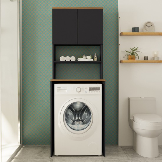 Έπιπλο πλυντηρίου Rano  ανθρακί-sonoma 65x60x184εκ