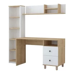 Σύνθεση γραφείου Kontor  sonoma-λευκό 160x50x162εκ