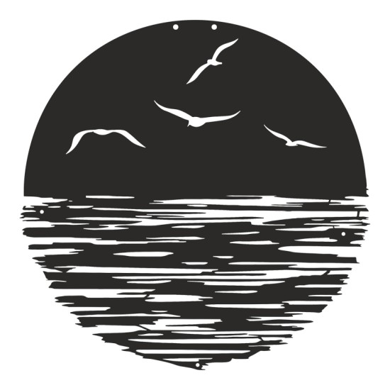 Διακοσμητικό τοίχου Seline pakooworld μαύρο μεταλλικό Φ40x1,5εκ