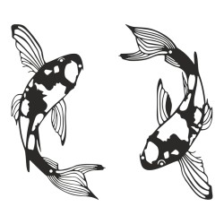 Διακοσμητικό τοίχου Konda pakooworld σετ 2τεμ μαύρο μεταλλικό 17x1,5x32εκ