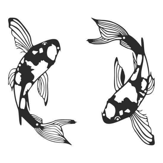 Διακοσμητικό τοίχου Konda pakooworld σετ 2τεμ μαύρο μεταλλικό 17x1,5x32εκ