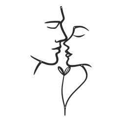 Διακοσμητικό τοίχου Lovia pakooworld μαύρο μεταλλικό 28x1,5x50εκ