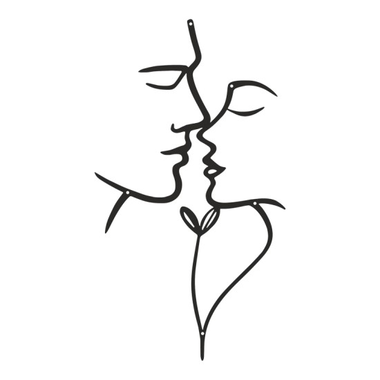 Διακοσμητικό τοίχου Lovia pakooworld μαύρο μεταλλικό 28x1,5x50εκ