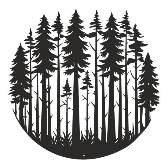 Διακοσμητικό τοίχου Foren pakooworld μαύρο μεταλλικό Φ50x1,5εκ