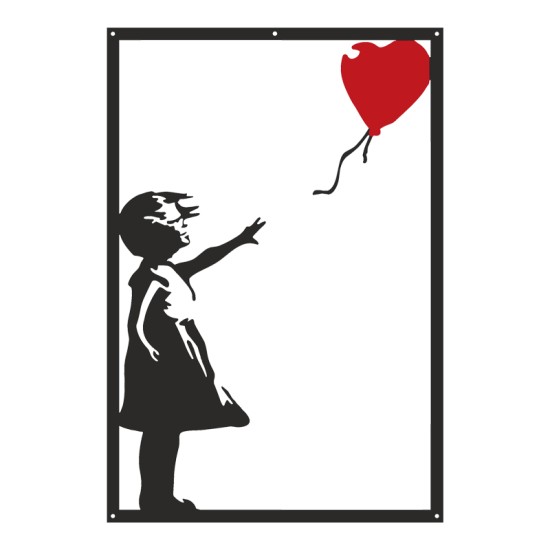 Διακοσμητικό τοίχου Balezo pakooworld μαύρο μεταλλικό 35x1,5x50εκ