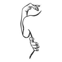 Διακοσμητικό τοίχου Femalo pakooworld μαύρο μεταλλικό 20x1,5x50εκ