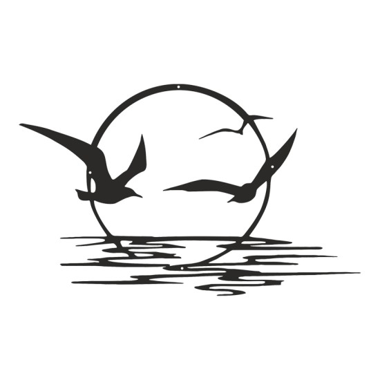 Διακοσμητικό τοίχου Sunsy pakooworld μαύρο μεταλλικό 40x1,5x60εκ