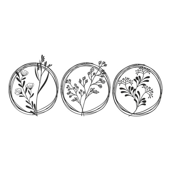 Διακοσμητικό τοίχου Fremio pakooworld σετ 3τεμ μαύρο μεταλλικό Φ30x1,5εκ