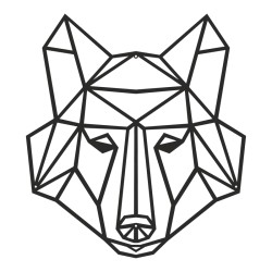 Διακοσμητικό τοίχου Wolfo pakooworld μαύρο μεταλλικό 40x1,5x40εκ