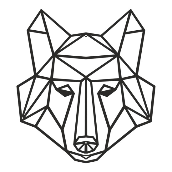 Διακοσμητικό τοίχου Wolfo pakooworld μαύρο μεταλλικό 40x1,5x40εκ