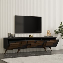 Έπιπλο τηλεόρασης Trida  καρυδί με ανθρακί 160x35x45εκ