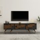 Έπιπλο τηλεόρασης Trida  καρυδί με ανθρακί 160x35x45εκ