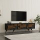 Έπιπλο τηλεόρασης Trida  καρυδί με ανθρακί 160x35x45εκ