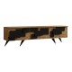 Έπιπλο τηλεόρασης Trida  oak με μαύρο 160x35x45εκ