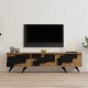 Έπιπλο τηλεόρασης Trida  oak με μαύρο 160x35x45εκ