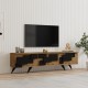 Έπιπλο τηλεόρασης Trida  oak με μαύρο 160x35x45εκ
