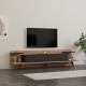 Έπιπλο τηλεόρασης Astry  καρυδί με ανθρακί 180x36,8x45εκ
