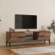 Έπιπλο τηλεόρασης Eslem  oak με ανθρακί 160x34,6x48,1εκ