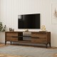 Έπιπλο τηλεόρασης Eslem  καρυδί με ανθρακί 160x34,6x48,1εκ