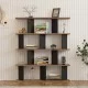 Βιβλιοθήκη Ratu  ανθρακί με oak 120x24,6x141εκ