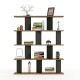 Βιβλιοθήκη Ratu  ανθρακί με oak 120x24,6x141εκ