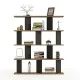 Βιβλιοθήκη Ratu  ανθρακί με oak 120x24,6x141εκ