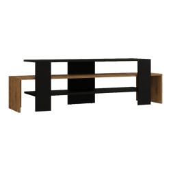 Έπιπλο τηλεόρασης Lenour  sonoma με μαύρο 150x35x45εκ