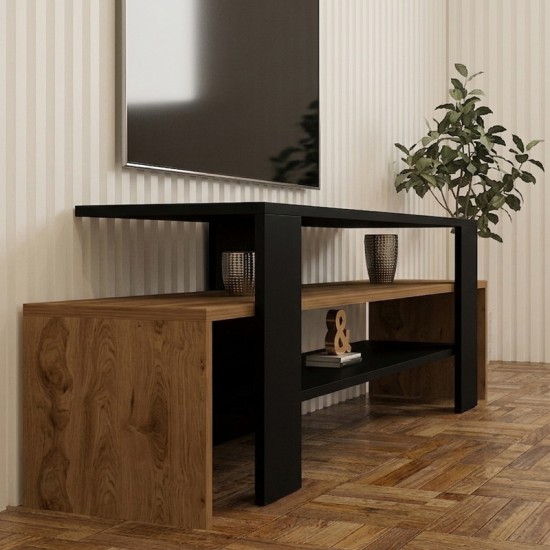 Έπιπλο τηλεόρασης Lenour  sonoma με μαύρο 150x35x45εκ