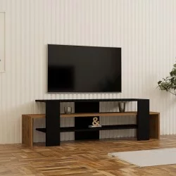 Έπιπλο τηλεόρασης Lenour  sonoma με μαύρο 150x35x45εκ
