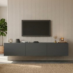 Έπιπλο τηλεόρασης επιτοίχιο Felita  ανθρακί 150x31,4x30εκ