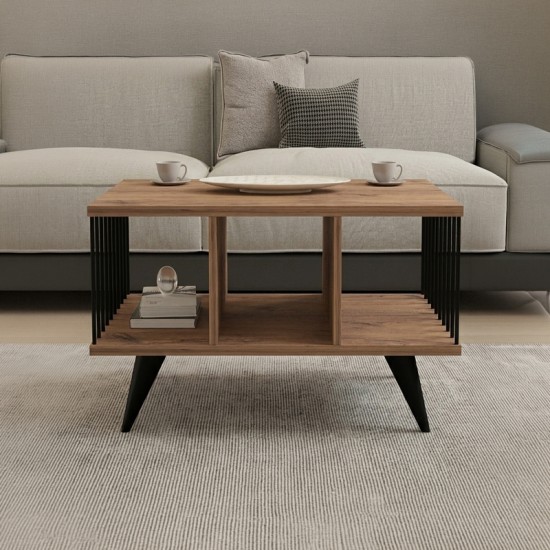 Τραπέζι σαλονιού Pena  sonoma με μαύρο 90x60x39,5εκ