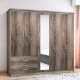 Ντουλάπα ρούχων πεντάφυλλη OLYMPUS χρώμα castillo-toro 198x57x183εκ Ντουλάπα ρούχων πεντάφυλλη OLYMPUS χρώμα castillo-toro 198x57x183εκ